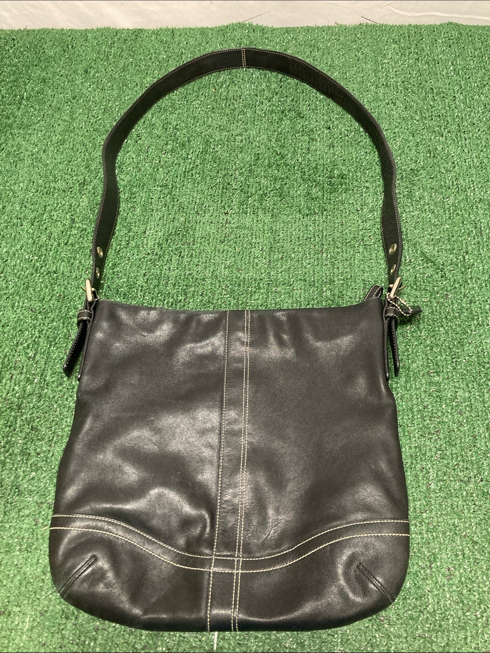 Coach Black Leather Shoulder Bag - Women (OKPM-09-29)